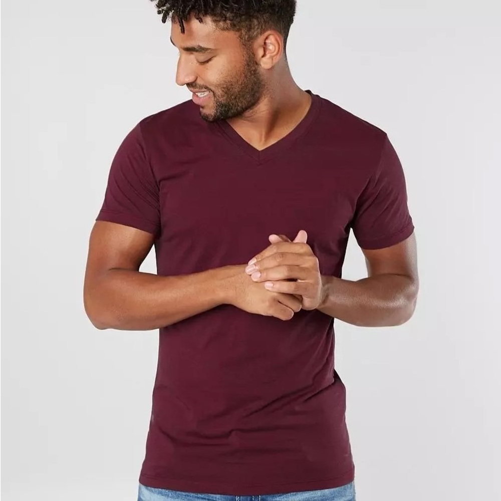 NWT Buckle Burnout V neck Tee